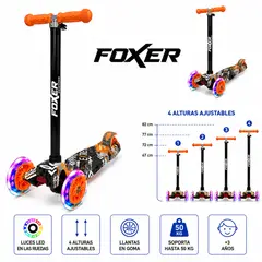 MULTIPLACE COLOMBIA - Patineta scooter para niños grande foxer scooter extra fina + Proteccion