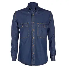 AFM - Camisa Jean Dotacion Hombre Trabajo Pesado Dos Bolsillos