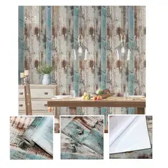 GENERAL - Papel Vinilo Adhesivo De 10 M X 45 Cm Madera Retro