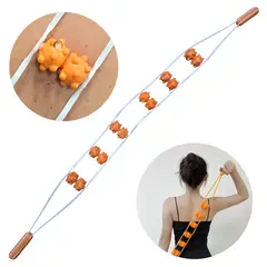 ZOCOCIO - Correa Masajeador Muscular De Mano Rodillo De Fisioterapia Naranja