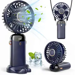 GENERICO - Mini Ventilador Portátil Recargable Azul