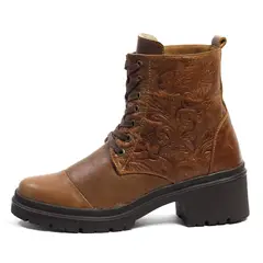 VILLABONR - Botas Cuero Mujer Cafe VCR-9025