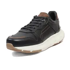 VILLABONR - Tenis Cuero Hombre Negro VD-3034