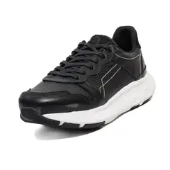 VILLABONR - Tenis Cuero Hombre Negro VD-3035