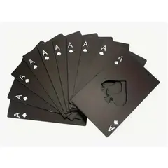 AMERICAN GENERICS - 2 destapadores De Acero Inoxidable En Forma De Carta De Póker