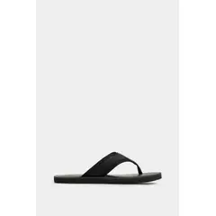 VELEZ - Vélez Sandalia Plana Alfil 2 De Cuero Hombre Capellada En Reata Negro