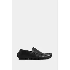VELEZ - Vélez Mocasines Oporto De Cuero Para Hombre Efecto Tamponado Negro