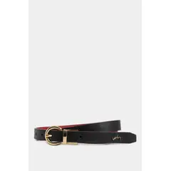 VELEZ - Vélez Cinturón Doble Faz Rea 2.0 Cuero Liso Mujer Negro