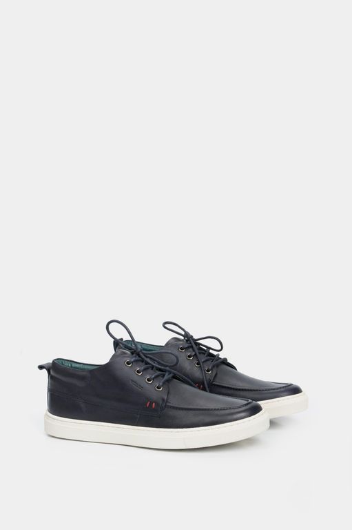Imagen de Vélez Botas Casual Replay De Cuero Para Hombre Liso Azul