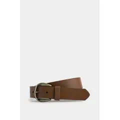 VELEZ - Vélez Cinturón Unifaz Makki De Cuero Para Mujer Placa Reptilia Miel