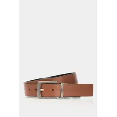 VELEZ - Vélez Cinturón Doble Faz Kafka Cuero Hombre Hebilla Reversible Miel