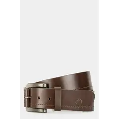 VELEZ - Vélez Cinturón Unifaz Stoker Cuero Hombre Hebilla Pestaña Cuero Cafe