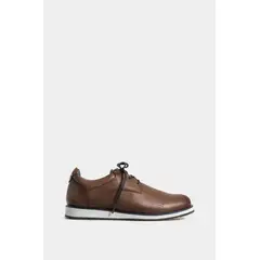 VELEZ - Vélez Zapatos Cordón Piero Cuero Hombre Suela Deportiva Cafe