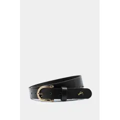 VELEZ - Vélez Cinturón Unifaz De Cuero Liso Negro