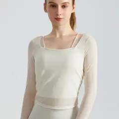 VANN - Top Deportivo Con Malla Para Mujer