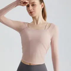 VANN - Top Deportivo Con Malla Para Mujer