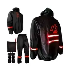 GENERICO - Impermeable Siliconado Para Motociclista 4 Piezas