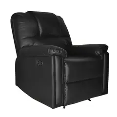 BONNO - Sofá Relax King Reclinable Moderno Confortable Color Negro