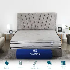 AZAME - Colchón Premium Semidoble Ortopédico Firmeza Alta Antiflama 120x190