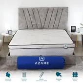 AZAME - Colchón Luxury King Ortopédico Resortes Pocket Tela Anti Flama 200 x 200