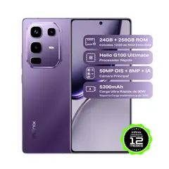 INFINIX - Celular Note 50 Pro 256Gb/12+12Ram Morado + Obsequio