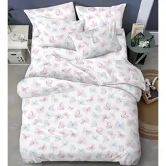 SIRENITAS - Sabana bajera ajuste elástico Cama Sencilla Blanco Mariposa