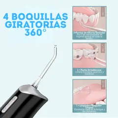 KOBALT - Irrigador dental inalámbrico negro Nicefeel