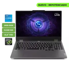LENOVO - PORTATIL LOQ - CORE I5 12450HX - 24GB RAM - 512GB SSD - 15,6" FHD - RTX 3050 6GB - MOD 15IAX9