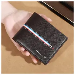 3C4G - Cartera Billetera Organizadora Tarjetero Para Hombre - Café