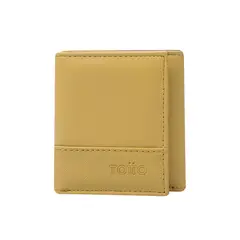 TOTTO - Billetera RFID Saffiano Aqi Amarilla Pequeña