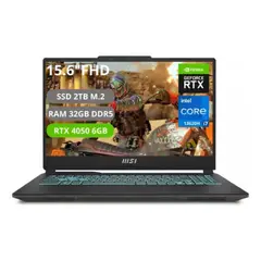 MSI - Portatil Cyborg 15 Intel Core I7 13620H Ssd 2TB Ram 32GB RTX 4050 6GB
