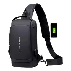 GENERICO - Bolso Pecho Antirrobo Maleta Mini Motos Bandolera Hombre
