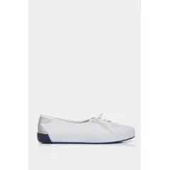 VELEZ - Vélez Tenis Planos Atenas De Cuero Para Mujer Casual Blanco