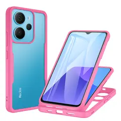 GENERICO - Estuche Protector Funda 2 En 1 360 Para Redmi note 14 4G Rosa