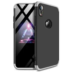 GENERICO - Funda Forro Estuche Protector 360 Para iPhone XR Gris Negro