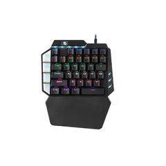 JALTECH - Teclado Mecanico De Una Mano K109 - 4 Macros Rgb Apoyamanos