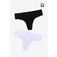 LILI PINK - Brasilera seamless talle alto paquete x2