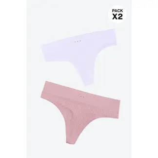 LILI PINK - Brasilera seamless talle alto paquete x2