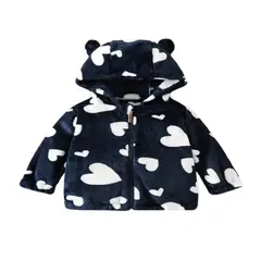 100 - Chaqueta Azul Oscuro Con Corazones