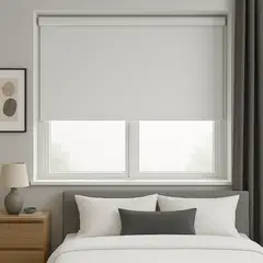 BR - Persianas Cortinas Enrollables Blackout Básico Blanco 1,30 x 1,35