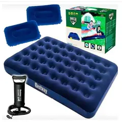 GENERICO - Colchón Inflable Doble Dos Almohadas E Inflador