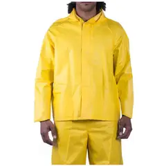 BR - CONJUNTO IMPERMEABLE EN PVC MOTO PROTECCIÓN LLUVIA AMARILLO CALIBRE 18