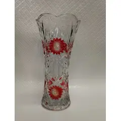 SIN ETIQUETAS - Florero En Cristal Murano Antiguo Italy Talla De Flores