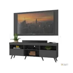 GENERICO - Rack Con Panel Florida Para TV 65 Pulgadas Negro con Patas