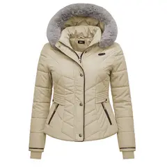 MODA EN CIRCUITO - Chaqueta Impermeable Corta para Mujer Forrada en Ovejero