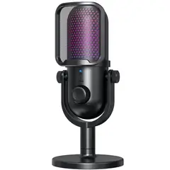 GENERICO - Micrófono Condensador Cardioide Profesional Rgb Gamer