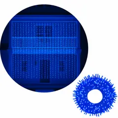 MULTIPLACE COLOMBIA - Luces De Navidad Tipo Cortina 6 Mtr X 3 Mtr 600 Led AZUL