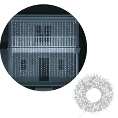 MULTIPLACE COLOMBIA - LUCES DE NAVIDAD LLUVIA USO EXTERIOR 6X3m 600 LED BLANCO