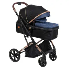 EBABY - Coche Para Bebe Moisés Cubre Pies Plegado Compacto Acolchado
