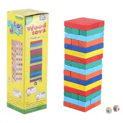 MULTIPLACE COLOMBIA - Juego jenga de colores en madera classic clásico